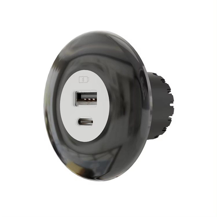 12/24 Volt Double Qc3.0 Pd3.0 Usb Output Waterproof Flush Mount Usb Car Charger Power Socket