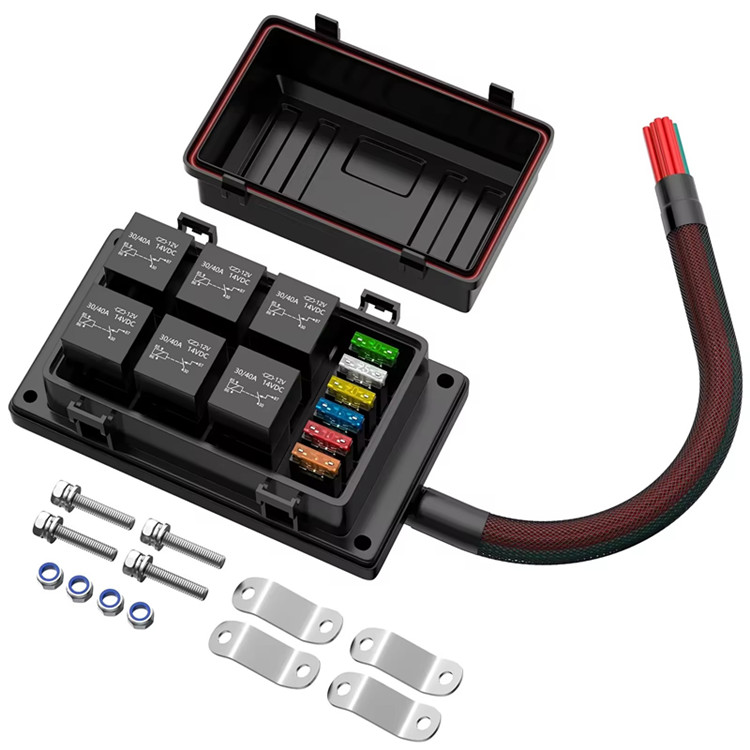 12V DC Auto Waterproof Fuse 5-Pin Relay Box Block High Quality Waterproof Fuse Box For Car