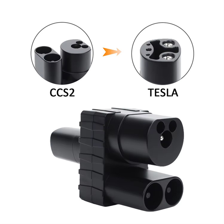 High Speed Charging IP55 EVSE EV Charging Ccs2 to Tesla Adapter