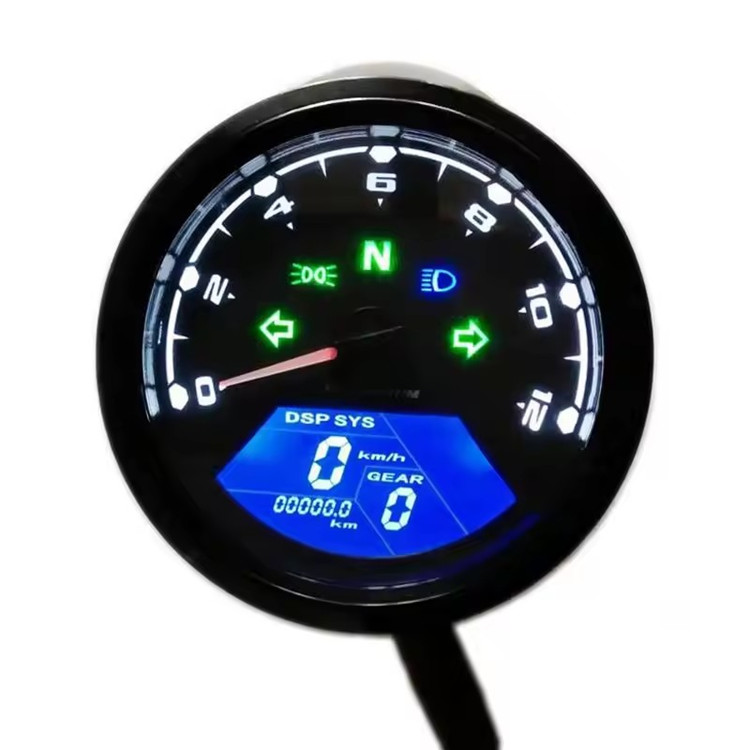 Universal Modified Motorcycle Gauges Aftermarket Meter Digital Odometer Speedometer Tachometer