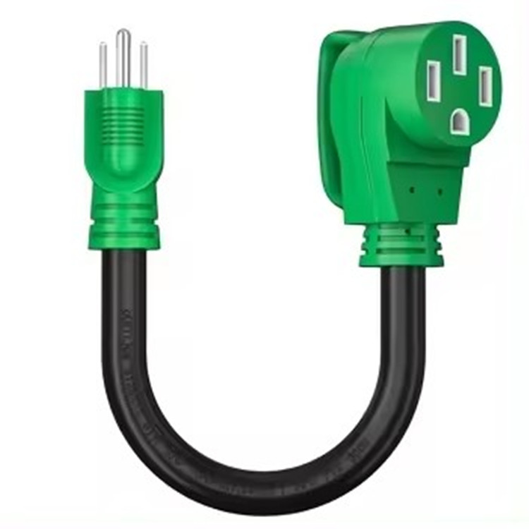 NEMA 5-15P Male to 14-50R Female Electrical Power 50 Amp to 110 Rv Dogbone Adapter Cord for RV Camper Caravan Trailer