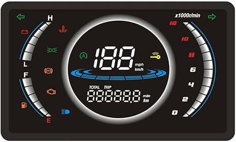 Aftermarket Speedometer Motorcycle Digital Tachometer Speedometer Odometer Digital Speedometer Assy Tachometer for Single Cylinder Engines